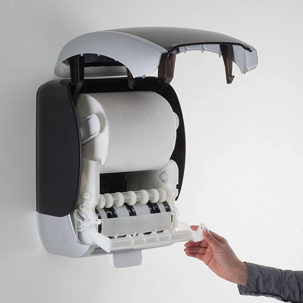 Cosmos Sensor Handtuchrollenspender von JM Metzger, automatischer berührungsloser Handtuchrollenspender für 1- oder 2-lagige Papierhandtuchrollen