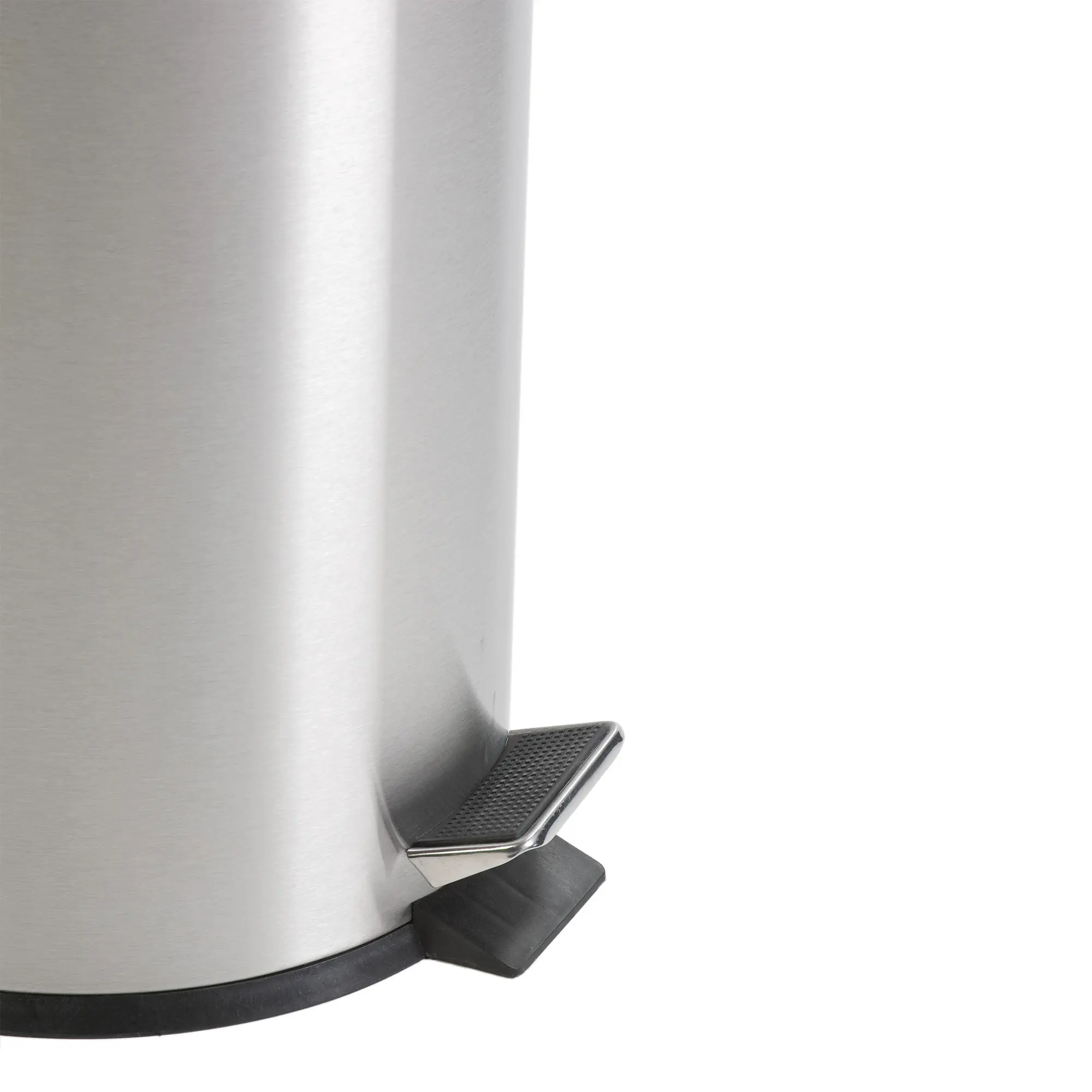 V-Part Tretabfalleimer 30 Liter aus Edelstahl, runder Treteimer mit rutschfestem Pedal und Kunststoff-Inneneimer, Hersteller V-Part