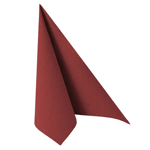 PAPSTAR Servietten "ROYAL Collection" 1/4-Falz 40 x 40 cm bordeaux, hochwertige Premium-Serviette in Stoffoptik, weich, formstabil, industriell kompostierbar, Artikel 16915