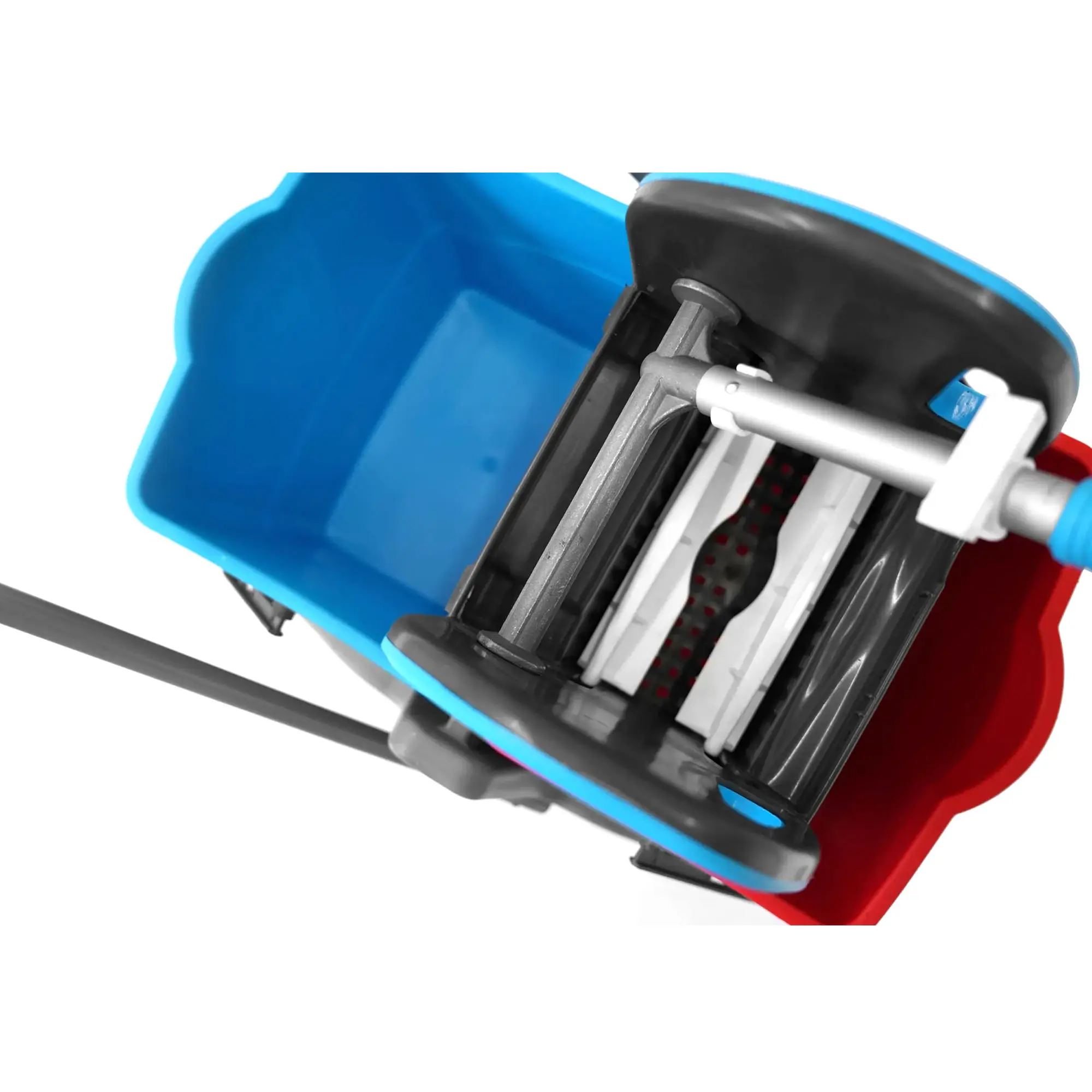 SEMYtop Doppelfahrwagen 2x25 Liter Eimer Kunststoffpresse 