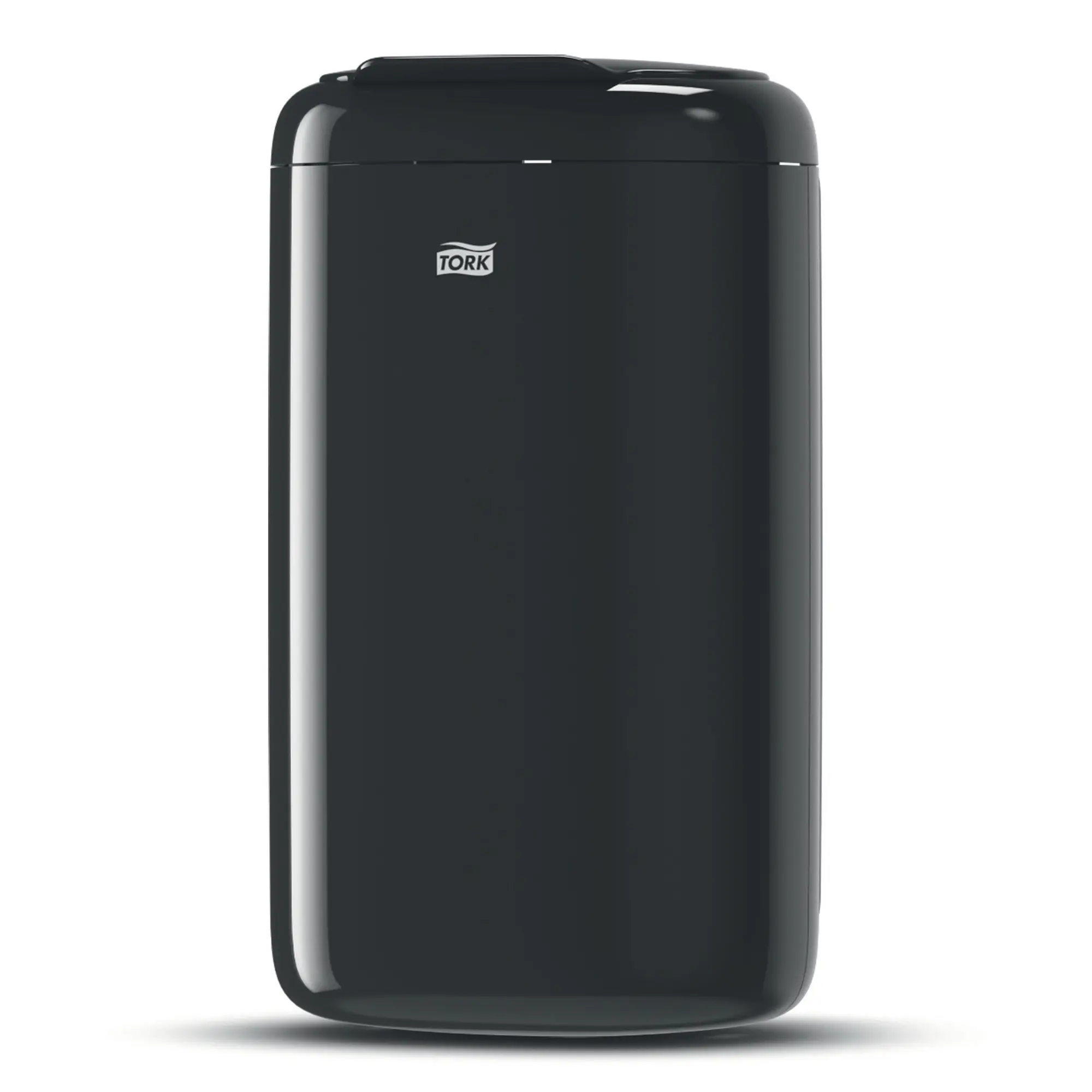 Tork 5 L Abfallbehälter B3 schwarz mit selbstschließendem Deckel, hygienischer Wandmülleimer für kleine Waschräume, Artikelnummer 564008