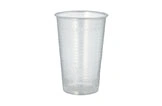 Klarer Kunststoffbecher transparent, stabiler Einwegbecher für Kaltgetränke in Standardgröße, Artikelnummer 106162512