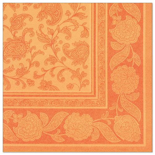 PAPSTAR 20 Servietten "ROYAL Collection" 1/4-Falz 40 cm x 40 cm orange "Ornaments"