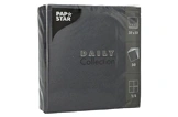 Daisy Collection Servietten 33 x 33 cm dunkelgrau, 3-lagig, Packung von Pap Star, Artikelnummer 16206