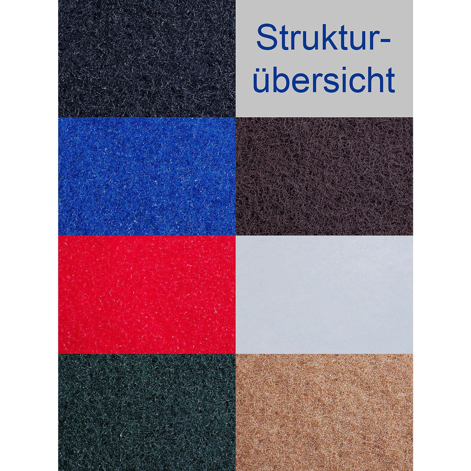Maschinenpads Superpads 279 mm Durchmesser 11" von Floorstar, Strukturübersicht der verschiedenen Padfarben schwarz, blau, grün, rot, weiß und braun für Grundreinigung und Unterhaltspflege