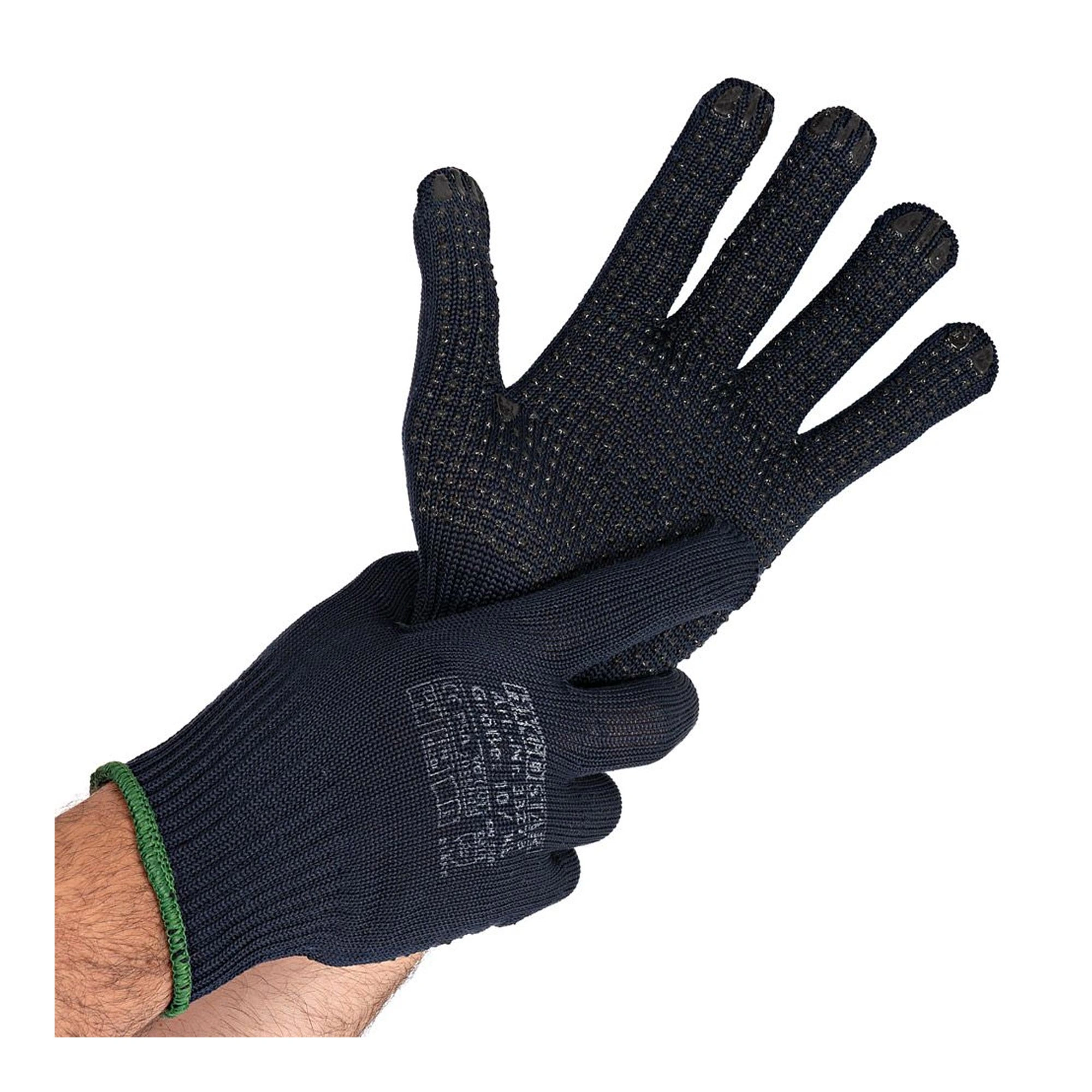 Hygostar Pearl Feinstrickhandschuhe mit PVC-Beschichtung schwarz, VE 120 Paar