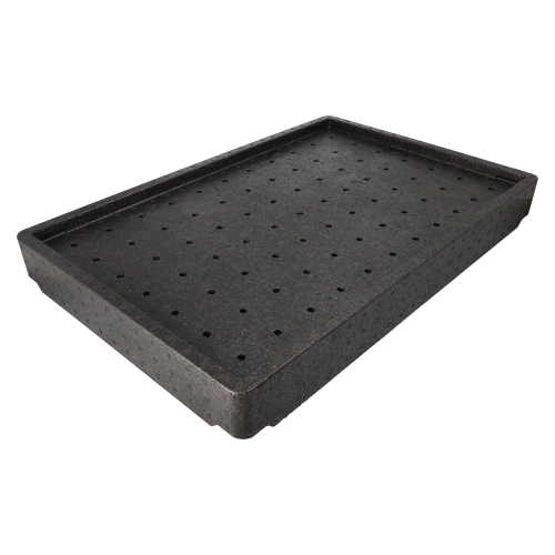 Starpak Kühlaufsatz EPP 60 cm x 40 cm x 8,5 cm schwarz "Gastro-Norm 1/1" für Trockeneis, 17 x 1 Stück