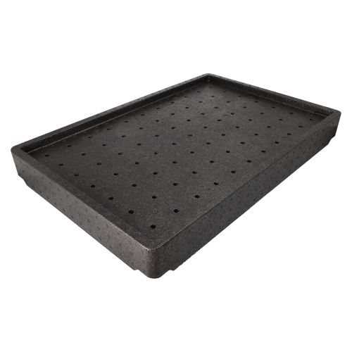 Starpak Kühlaufsatz EPP 60 cm x 40 cm x 8,5 cm schwarz "Gastro-Norm 1/1" für Trockeneis, 17 x 1 Stück