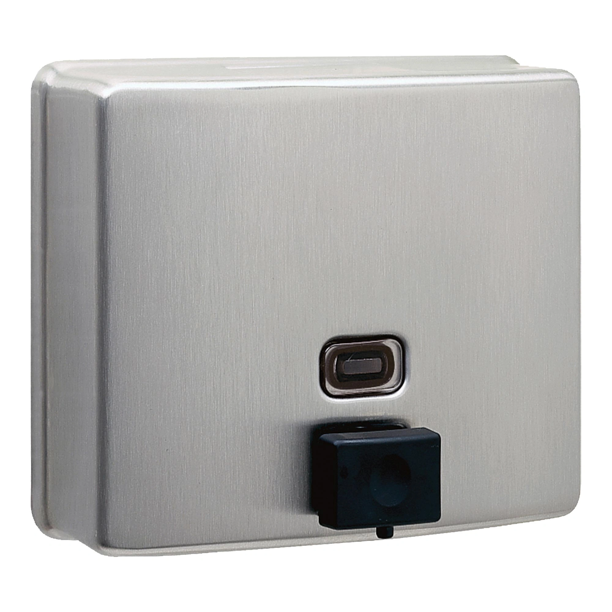 Bobrick B-4112 Contura Seifenspender 1200 ml aus Edelstahl 18/10, wandmontierter, vandalismussicherer Spender für Flüssigseife, Waschlotion und Seifencremes, Artikelnummer B-4112