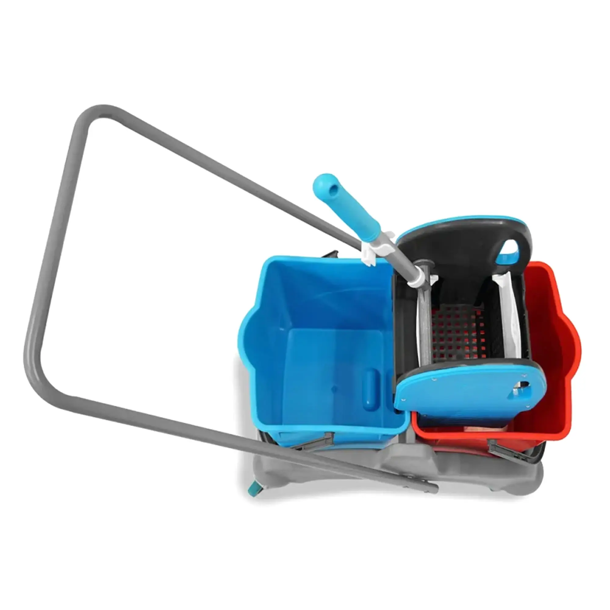SEMYtop Doppelfahrwagen 2x25 Liter Eimer Kunststoffpresse 