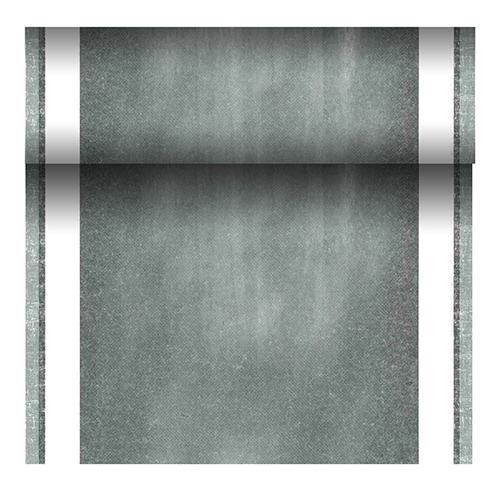 Papstar ROYAL Collection Tischläufer – Graue Rolle, 24 M X 40 Cm, Aus Stoffähnlichem PV-Tissue Mix