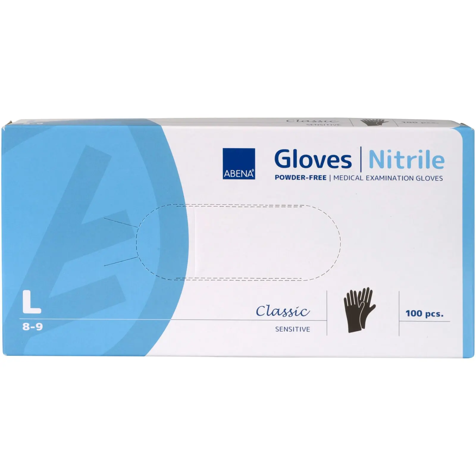 ABENA Nitril-Handschuhe schwarz, ungepudert VE 100 Stück in Größe L, latexfreie Einmalhandschuhe für sensible Haut und sicheres Arbeiten