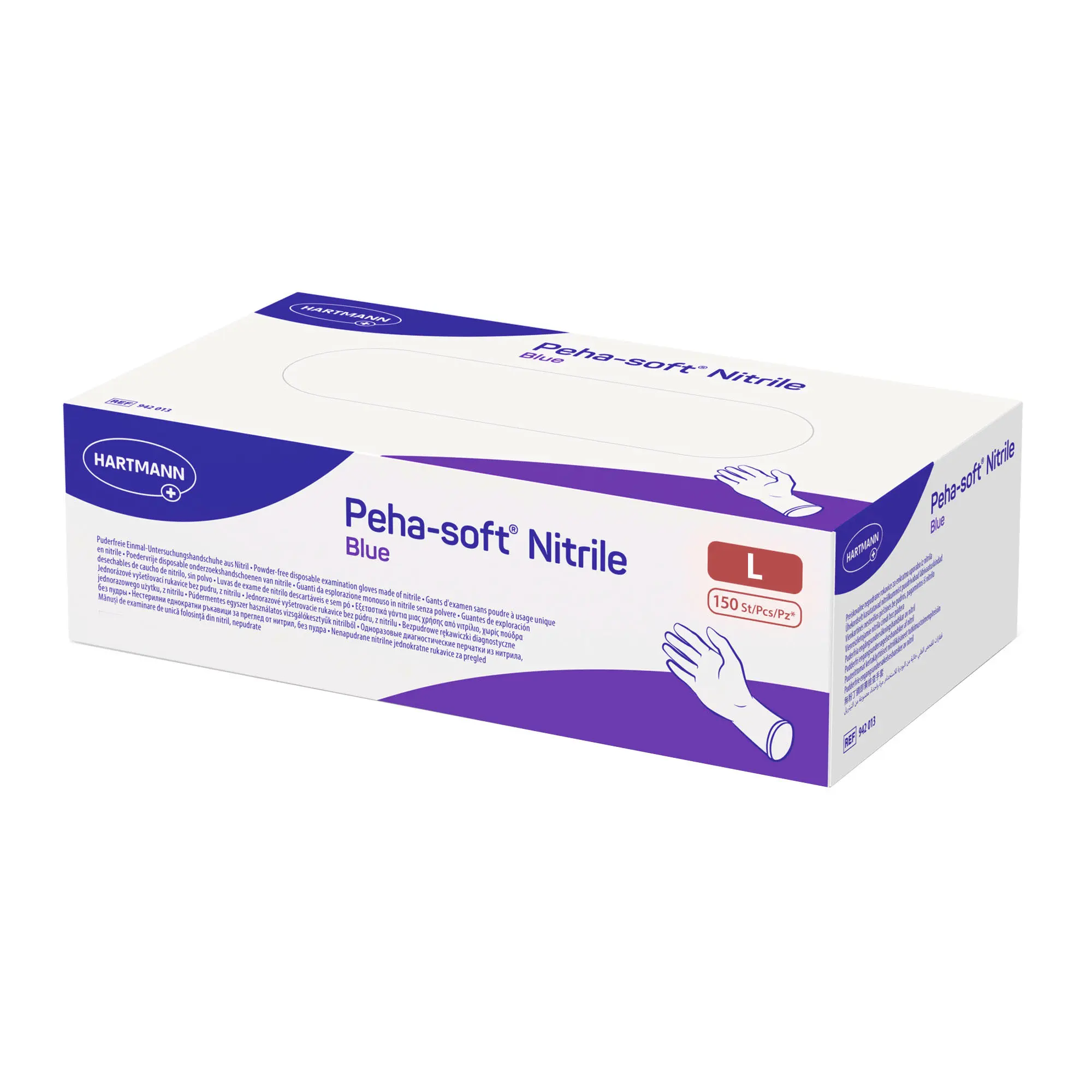 Hartmann Peha-soft Einmalhandschuhe Nitrile Blue, puderfrei VE 1500 Stück