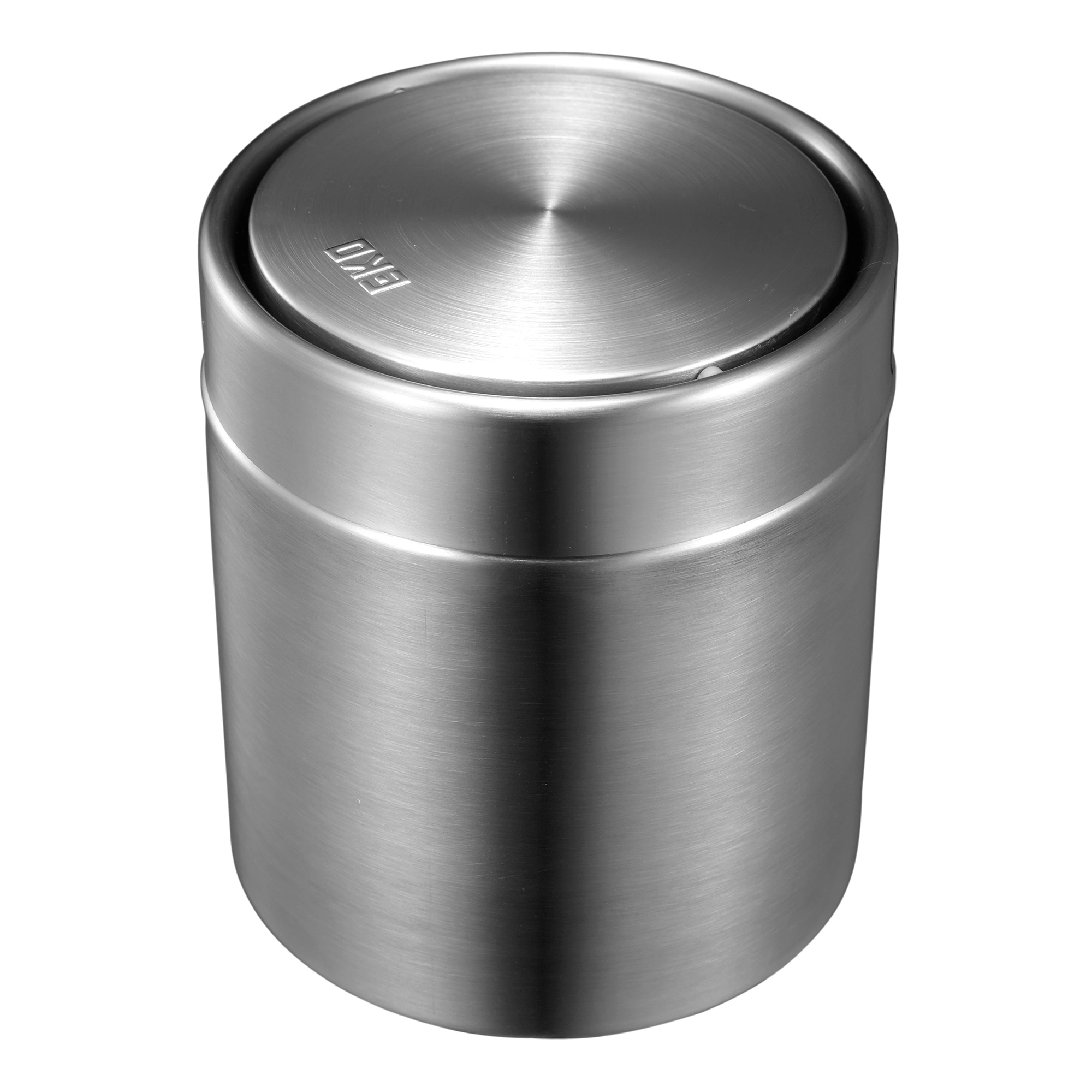 EKO Fandy Tischabfallbehälter 1,5 Liter Schwingdeckel Edelstahl