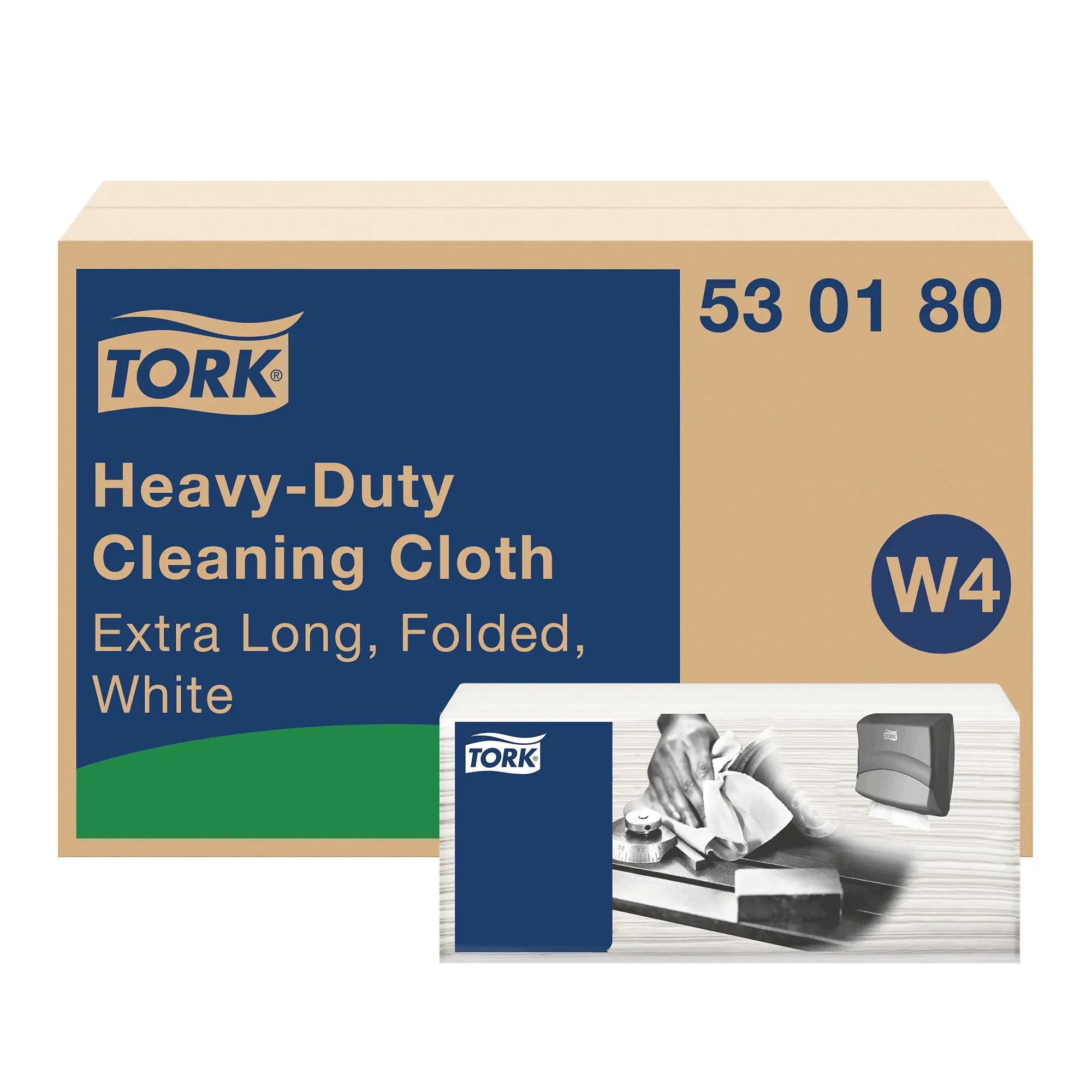 Tork 530180 Extra-Starke Reinigungstücher W4 weiß 1-lagig, 35,5 x 61,5 cm, 280 Tücher