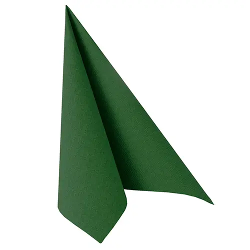 PAPSTAR Servietten "ROYAL Collection" 1/4-Falz 40 x 40 cm dunkelgrün, hochwertige Premiumservietten in Stoffoptik, weich, formstabil und industriell kompostierbar