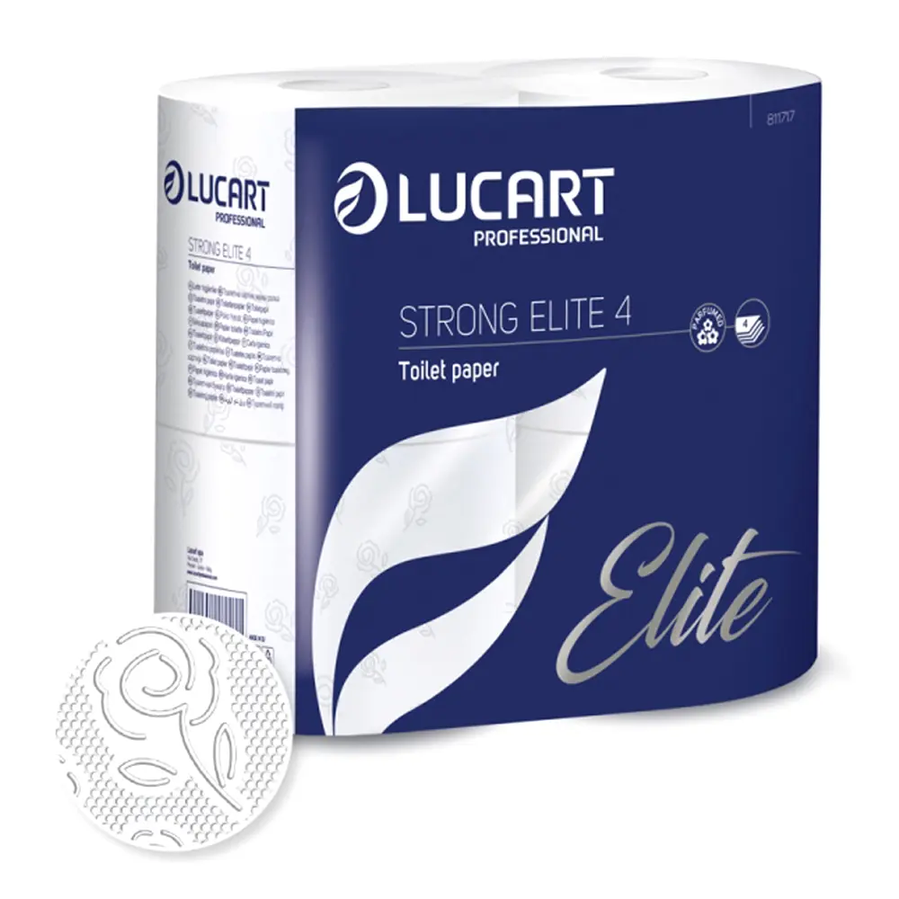 Lucart Strong Elite 4 Toilettenpapier 4-lagig 140 Blatt 56 Rollen 811717_1