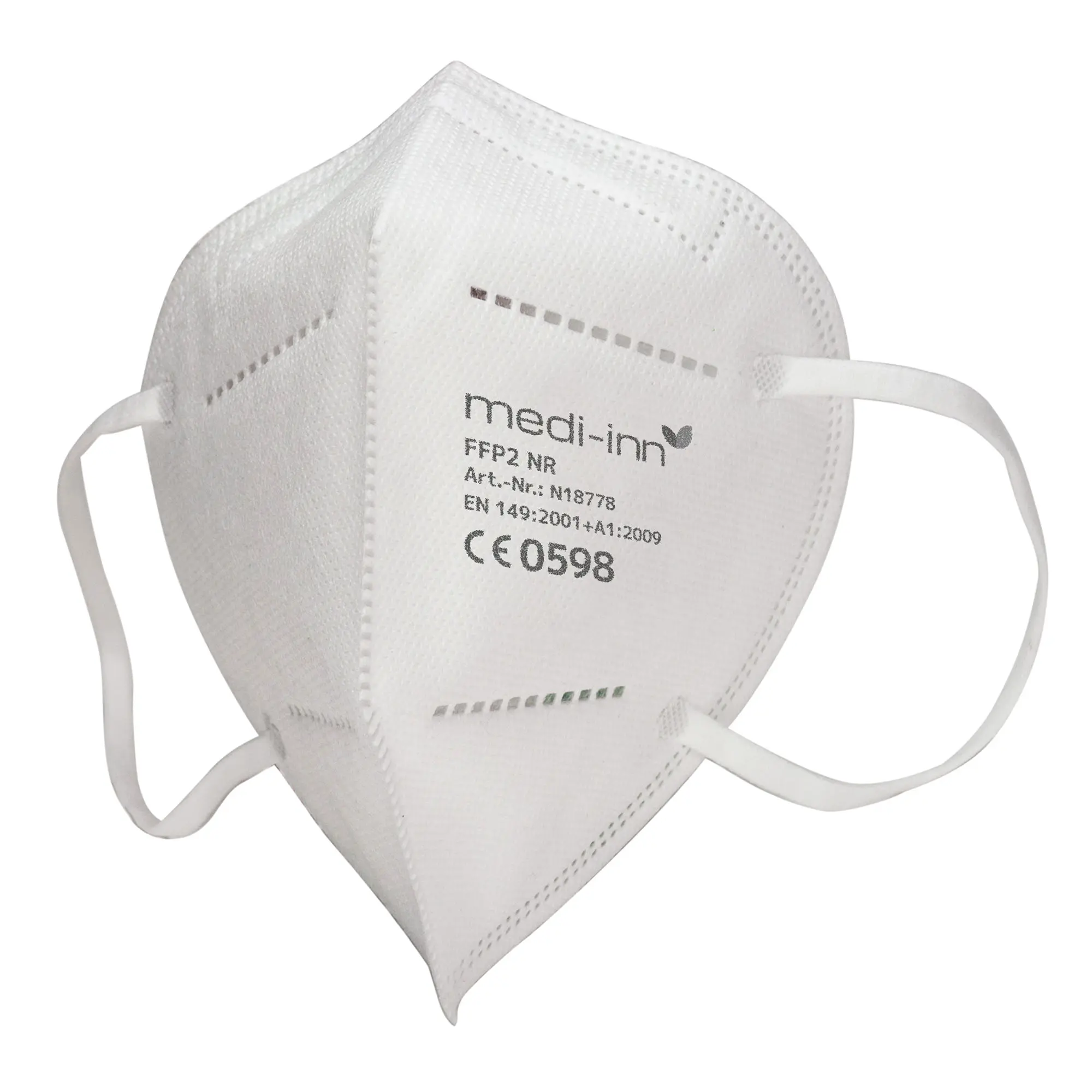Medi-Inn FFP2 NR Atemschutzmasken ohne Ventil, 4-lagig, CE-Nummer: 0589, weiß