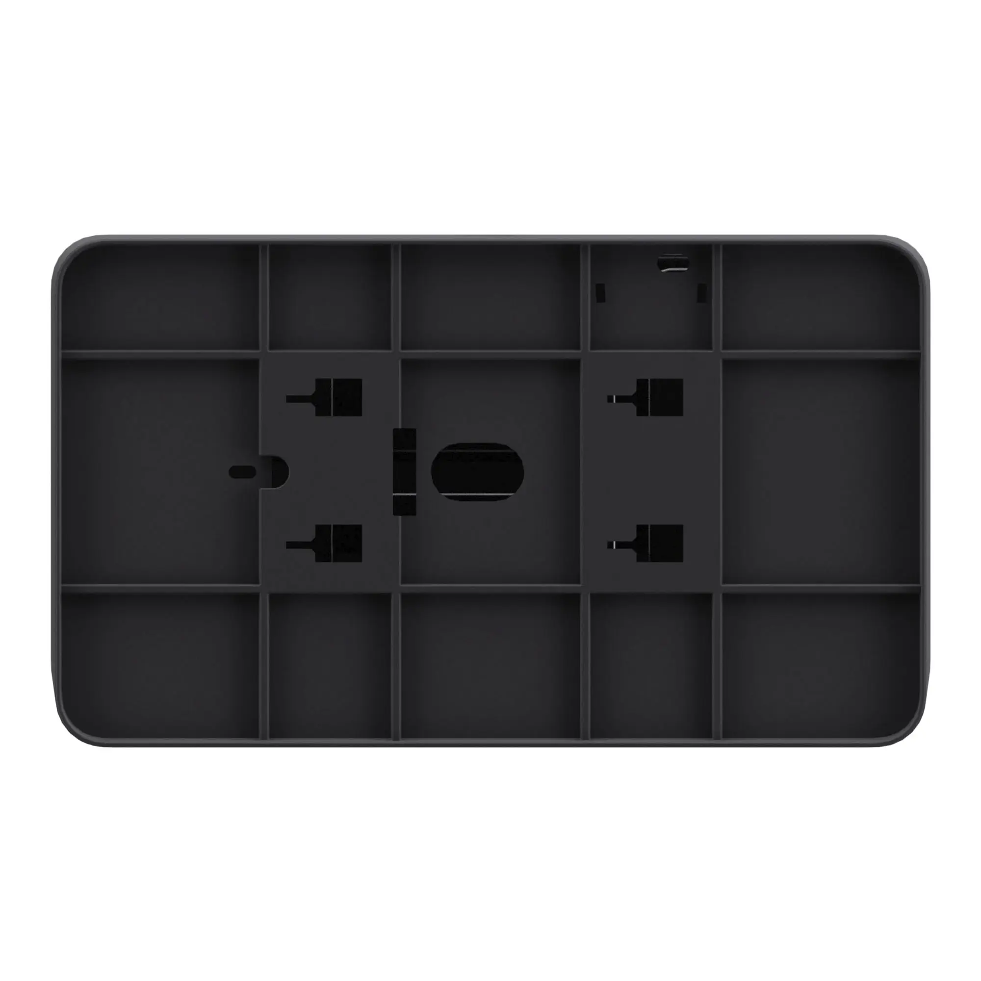 Satino by Wepa HYGINITY Falthandtuchspender XS PT3, schwarze Kunststoff-Rückwand mit Montagepunkten für V- und C-Falz-Handtuchpapierspender, Satino by Wepa