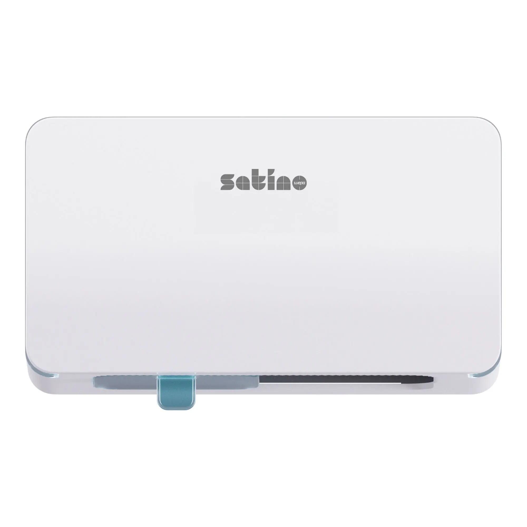 Satino by Wepa HYGINITY Doppelrollen-Toilettenpapierspender MT1 für 2 Kleinrollen, weißer Wandspender mit umlaufendem Sichtfenster und Soft-Opening-Funktion