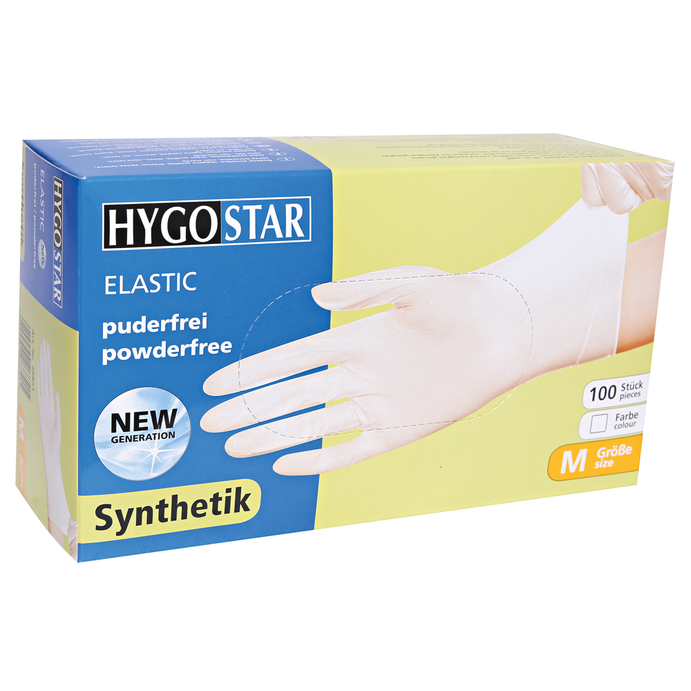 Hygostar Elastic Synthetikhandschuhe transparent puderfrei, VE 1000 Stück