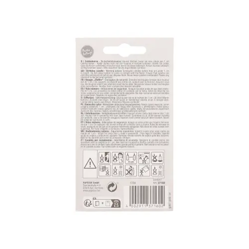 PAPSTAR Zahlenkerze mit Halter 7 cm gold "4" aus Paraffin, raucharmer Abbrand, ideal für Torten, Kuchen, Geburtstage und Jubiläen, Artikel 37160