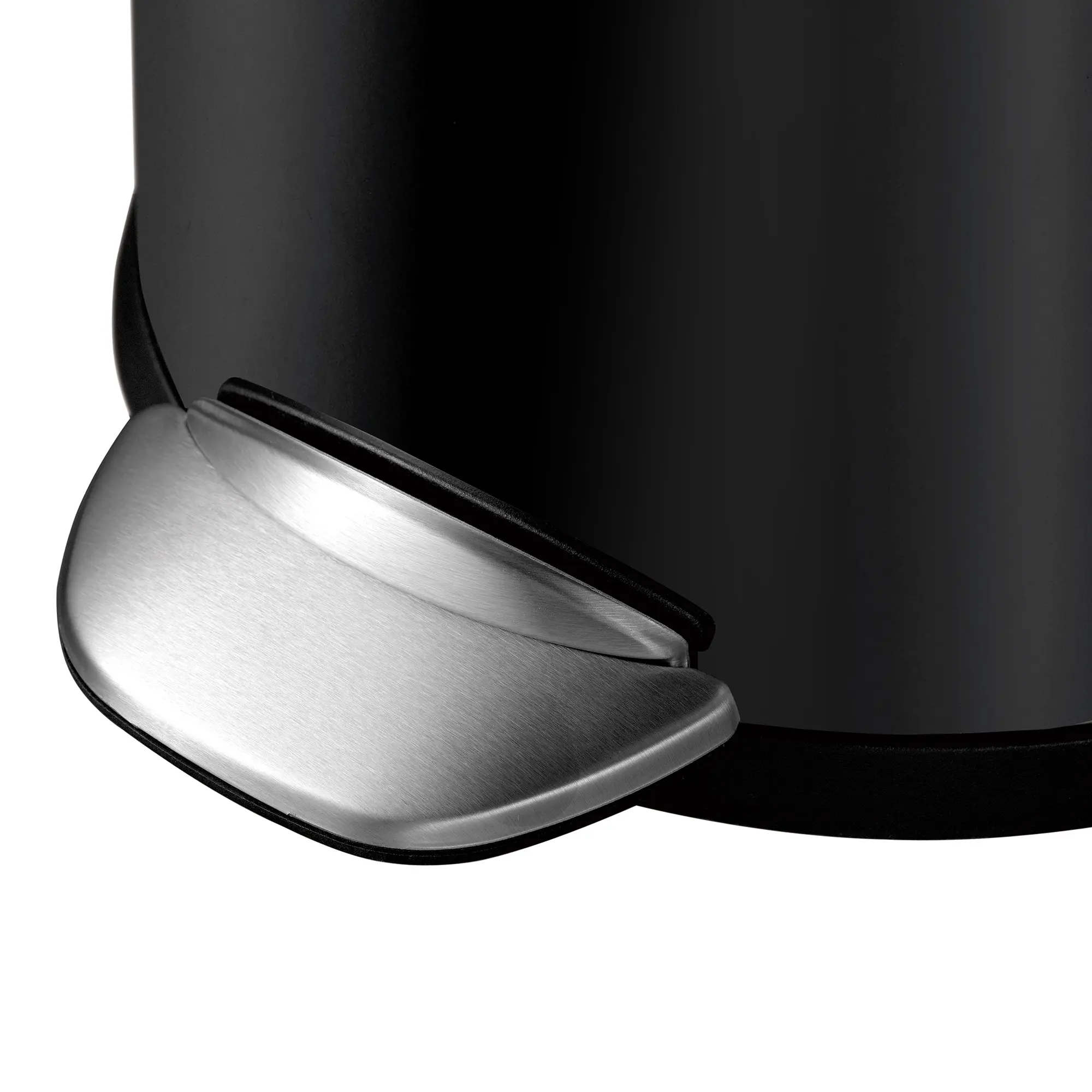 EKO Belle Deluxe Tretmülleimer 12 Liter mit robustem, breitem Fußpedal aus mattem Edelstahl für komfortables, leises Öffnen des Soft-Close-Deckels, Retro-Design von EKO
