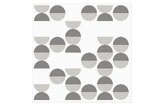 Dekorplatte mit grauem Halbkreis-Muster in verschiedenen Grautönen, modernes geometrisches Wanddekor, Artikelnummer 512