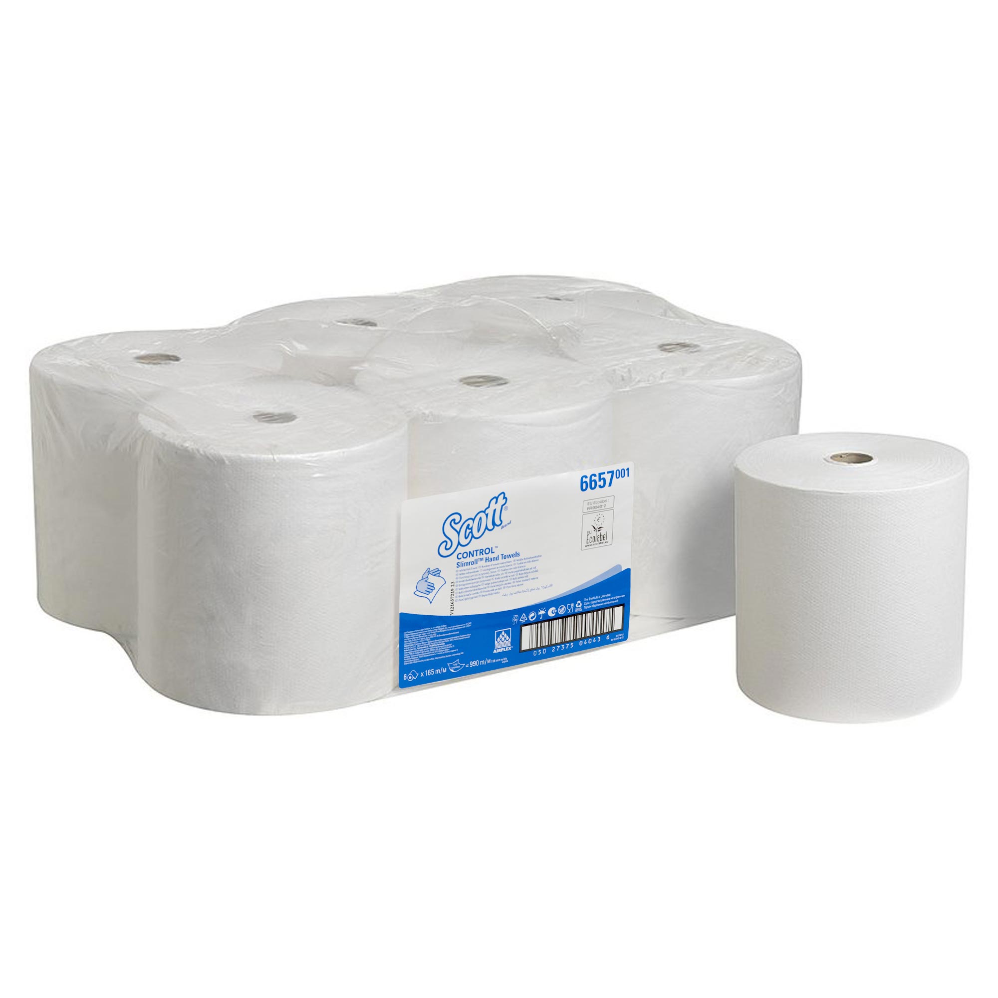 Scott 6657 Handtuchrollen Slimroll, 1-lagig, 165 Meter