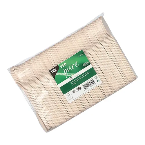 PAPSTAR Löffel Holz "pure" 16 cm, 4 x 250 Stück, FSC-zertifizierte, splitterfreie Einweglöffel aus hellem Birkenholz, stabil und geschmacksneutral, Art.-Nr. 89892