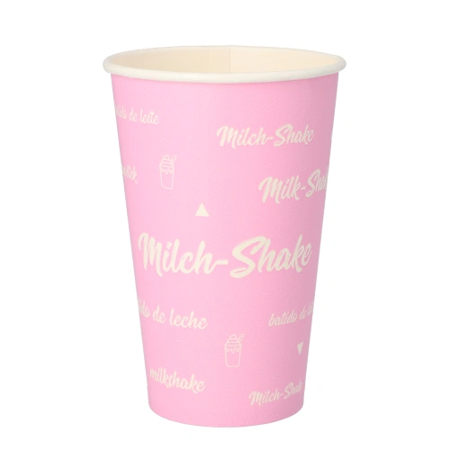 Starpak Shake-Becher, Pappe 0,4 l Ø 9 cm, rosa "Milk-Shake", 20 x 50 Stück