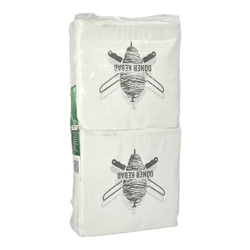 PAPSTAR Döner-Kebab-Tüten 16 cm x 16 cm weiß aus Kraftpapier, fettabweisende Imbissverpackung für Döner Kebab, 1000 Stück, Art.-Nr. 88956
