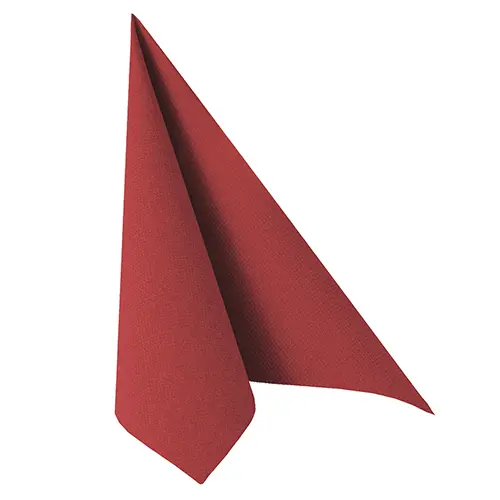 PAPSTAR Servietten "ROYAL Collection" 1/4-Falz 40 x 40 cm bordeaux, Premium-Serviette in Stoffoptik, weich, formstabil, 100 Stück, umweltschonend zertifiziert, Artikel 88557