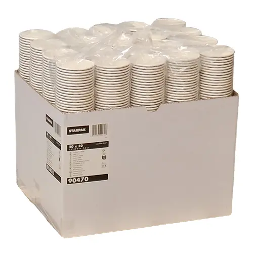 Starpak Trinkbecher Pappe 0,2 l Ø 8 cm, 9,2 cm „Coffee Line“, 20 x 50 Stück von PAPSTAR im Großkarton für Heiß- und Kaltgetränke, Art.-Nr. 90470