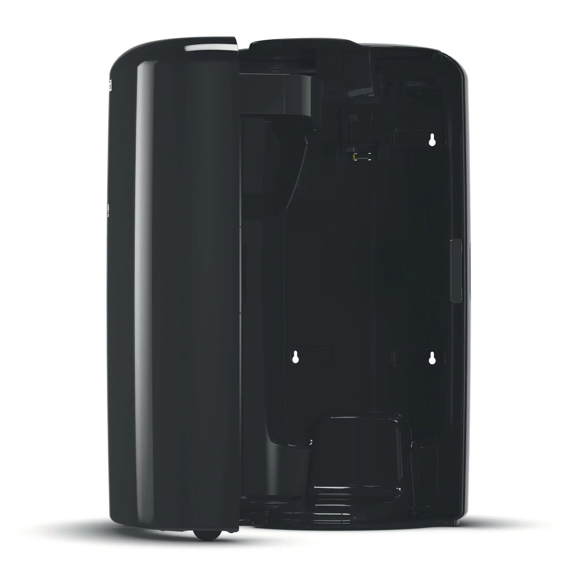 Tork Elevation Abfallbehälter B1, 50 Liter in schwarz, offener Hygienemülleimer zur Wand- und Bodenmontage für Waschräume, Artikelnummer 563008