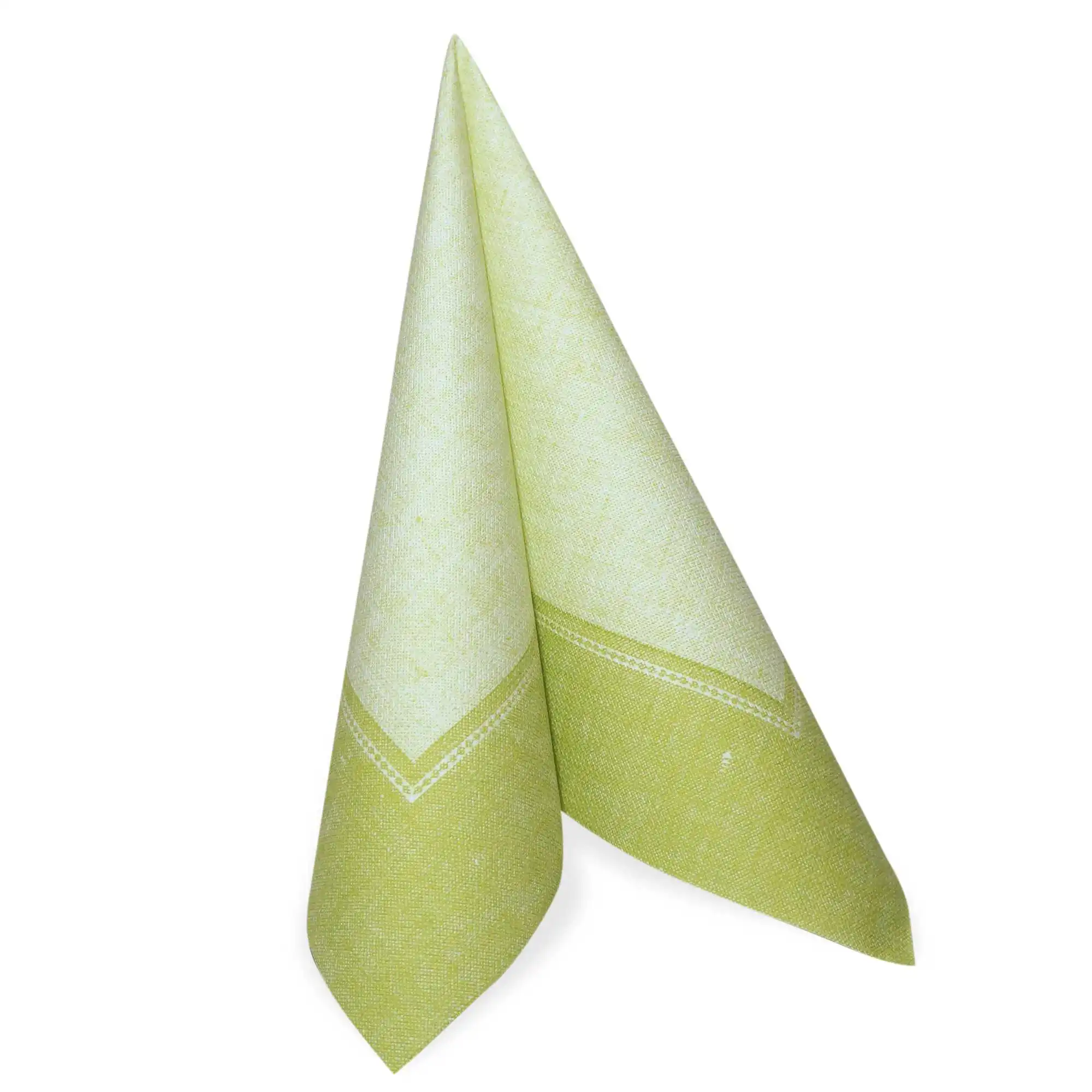 PAPSTAR Servietten ROYAL Collection 1/4-Falz 40 x 40 cm hellgrün Linum, stoffähnliche Premium-Serviette mit hoher Faltbarkeit, kompostierbar, FSC-zertifiziert