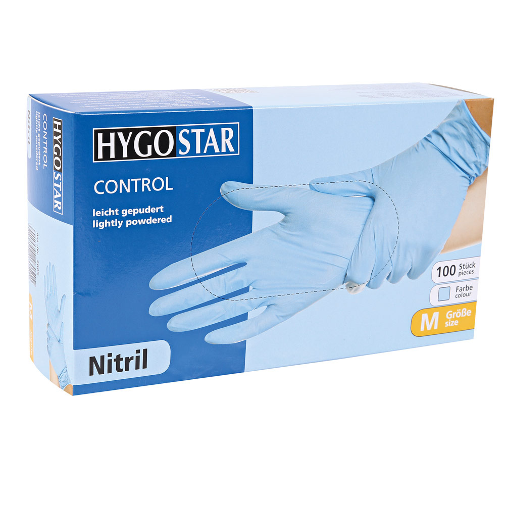 Hygostar Control Nitrilhandschuhe blau gepudert, VE 1000 Stück