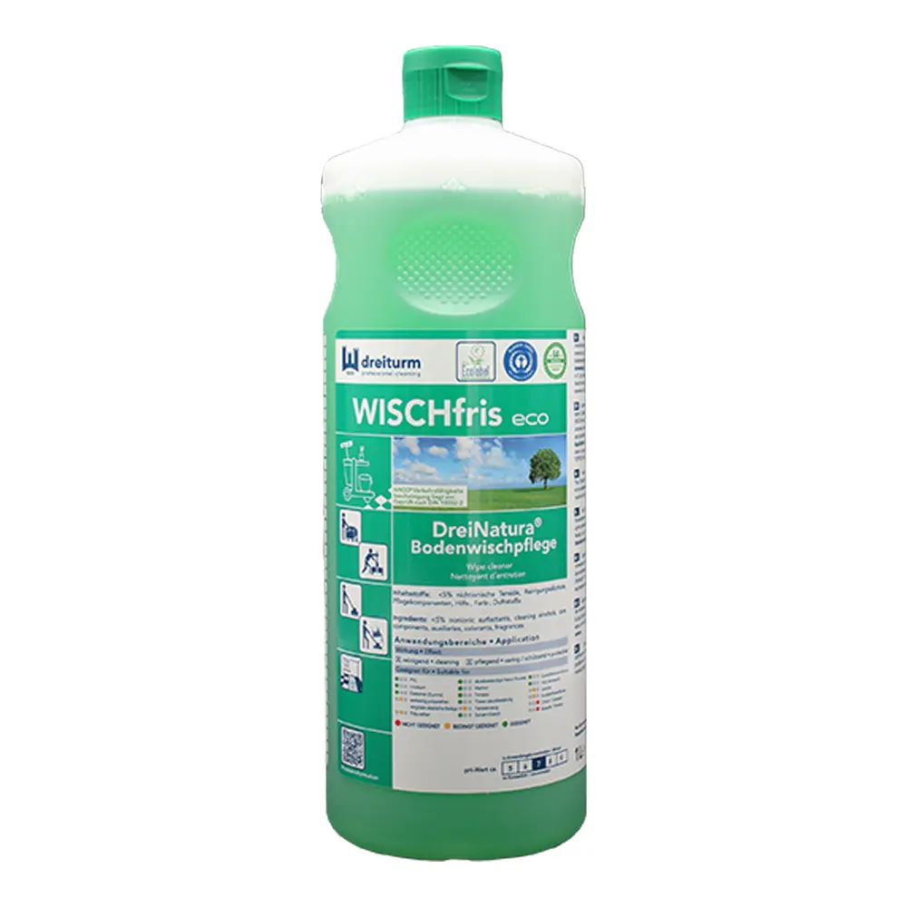 Dreiturm WISCHfris eco DreiNatura Bodenwischpflege für die tägliche Unterhaltsreinigung aller wasserbeständigen Bodenbeläge mit frischem Zitrusduft