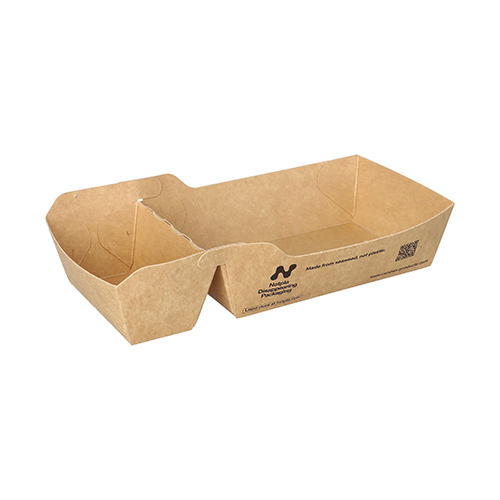 PAPSTAR 400 Snacktrays Aus Pappe – 4x11x16 Cm, Fettdicht, Aus FSC-zertifiziertem Karton, Für Pommes & Fingerfood