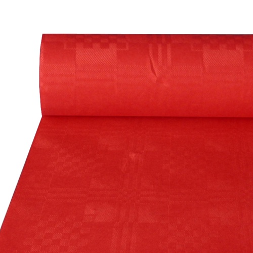 PAPSTAR Papiertischtuch mit Damastprägung 50 m x 1 m rot