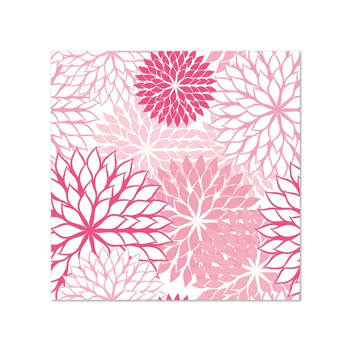 PAPSTAR 20 Servietten, 3-lagig 1/4-Falz 25 cm x 25 cm rosa "Floralies"