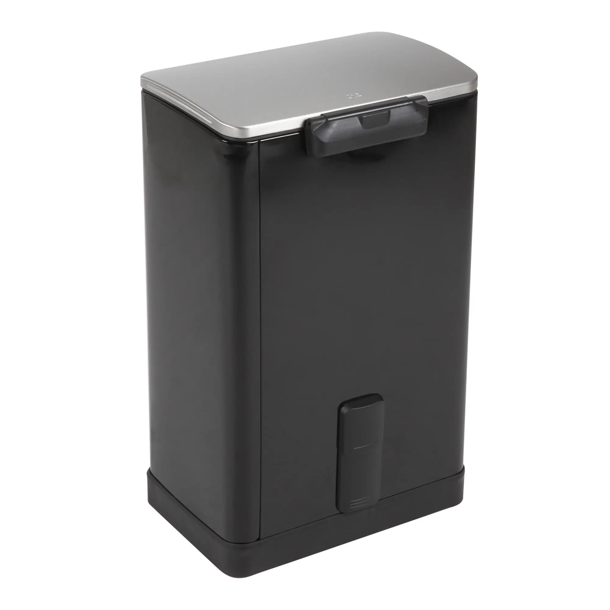 EKO E-Cube Tretmülleimer 40 Liter Edelstahl matt, schwarz,  pflegeleichter AFP-Edelstahl 31667512