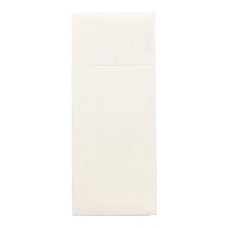Starpak Bestecktaschen Airlaid 40 x 33 cm weiß mit Besteckfalz, gefaltete Airlaid-Serviette 20 x 8,5 cm, 5 x 100 Stück von PAPSTAR