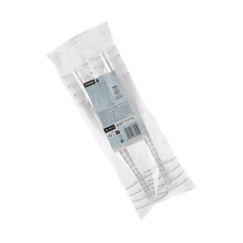 Starpak Mehrweg-Stiel-Gläser für Sekt 0,1 l Ø 5 cm, 16,5 cm transparent, 25 x 8 Stück