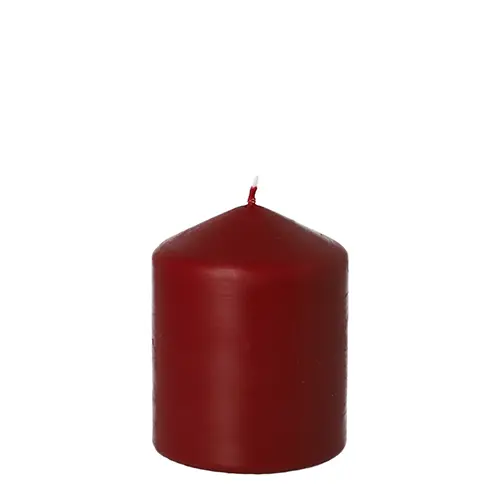 PAPSTAR GALA Basic Stumpenkerze Ø 80 mm, 100 mm kirsche, rote RAL-zertifizierte Stumpenkerze mit ca. 32 Stunden Brenndauer für dekorative Tischbeleuchtung