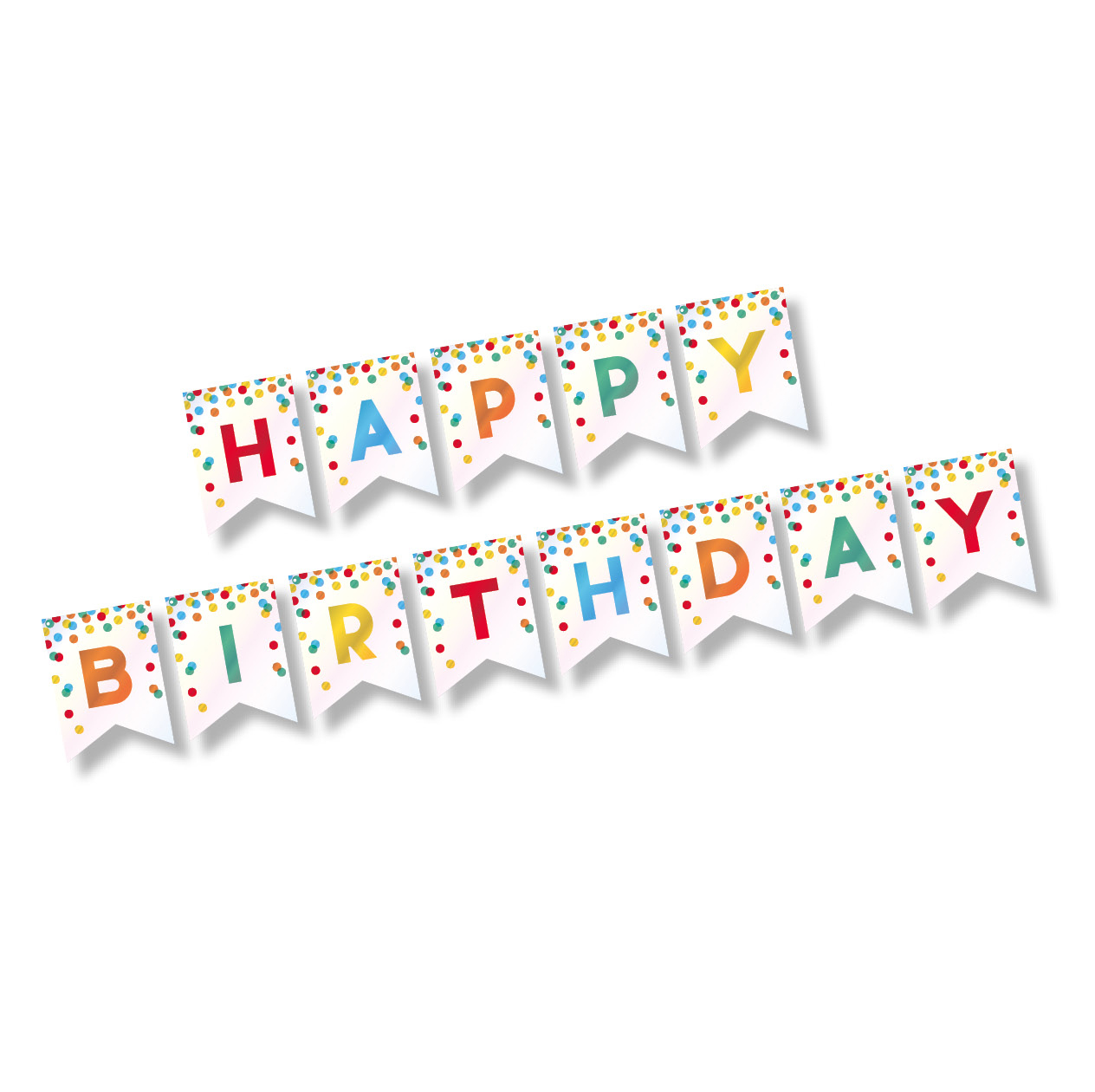 PAPSTAR Grußkette 3,5 m x 20 cm "Happy Birthday", 12 x 1 Stück