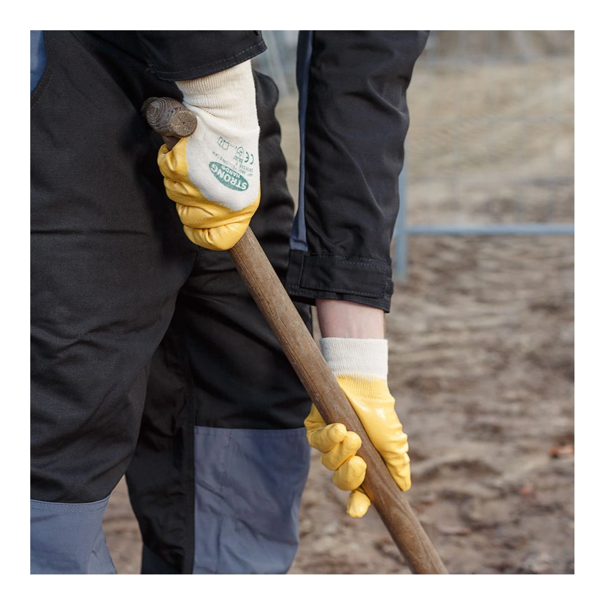 Stronghand Yellowstar 0550 Arbeitshandschuhe mit Nitril-Beschichtung natur/gelb, VE 144 Paar