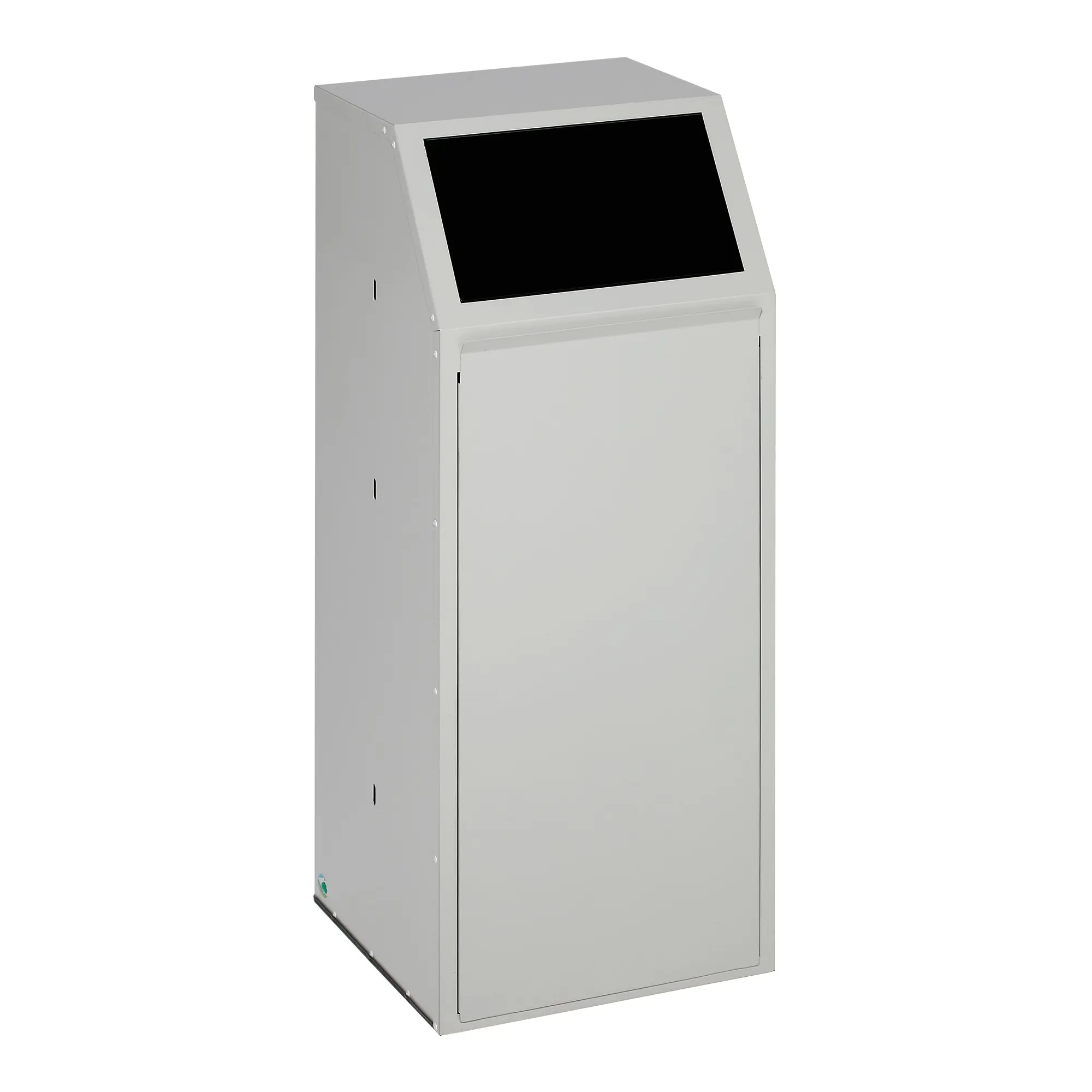 VAR Wertstoffsammelgerät WSG 69 Liter, feuersicherer, TÜV-geprüfter Müllsammler aus verzinktem Stahlblech mit Einwurfklappe und 69-Liter-Metallinneneimer