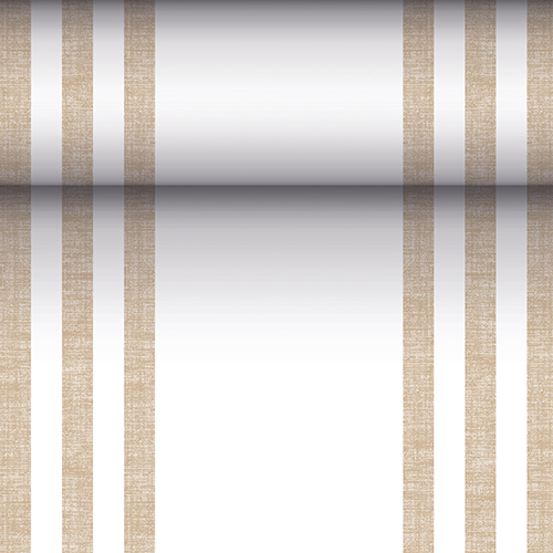 PAPSTAR Tischläufer, stoffähnlich, PV-Tissue Mix "ROYAL Collection" 24 m x 40 cm sand "Lines"