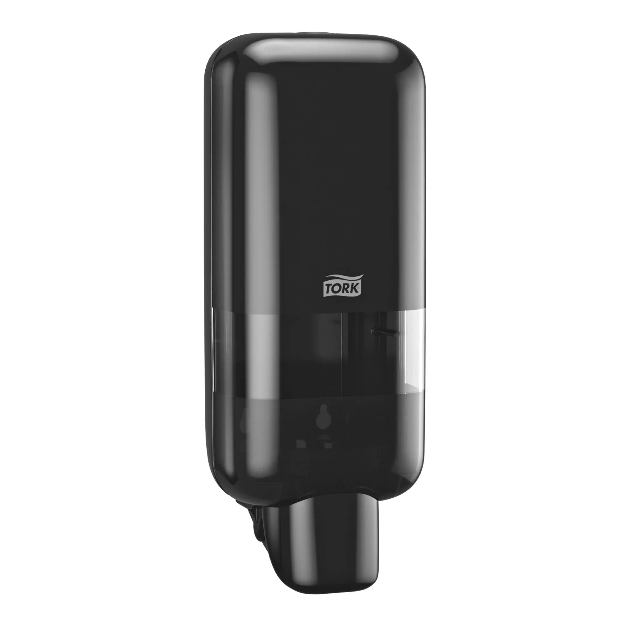 Tork Spender für Seifen- und Hautpflegeprodukte S4 1000 ml im neuen schwarzen Elevation Design, manueller Seifenspender für Flüssigseife, Schaumseife und Desinfektionsmittel, Artikel 564508